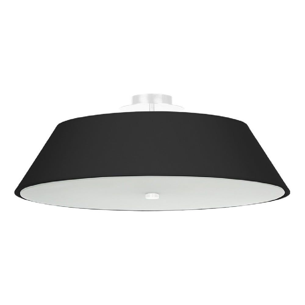 Čierne stropné svietidlo so skleneným tienidlom ø 60 cm Hektor - Nice Lamps