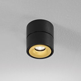 Egger Licht Clippo stropné dim-to-warm čierne/zlaté, Pracovňa / Kancelária, hliník, 13W, K: 15cm