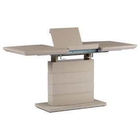 Autronic Jedálenský stôl 110+40x80 cm, sklo 4 mm cappuccino, MDF, cappuccino mat - HT-420 CAP