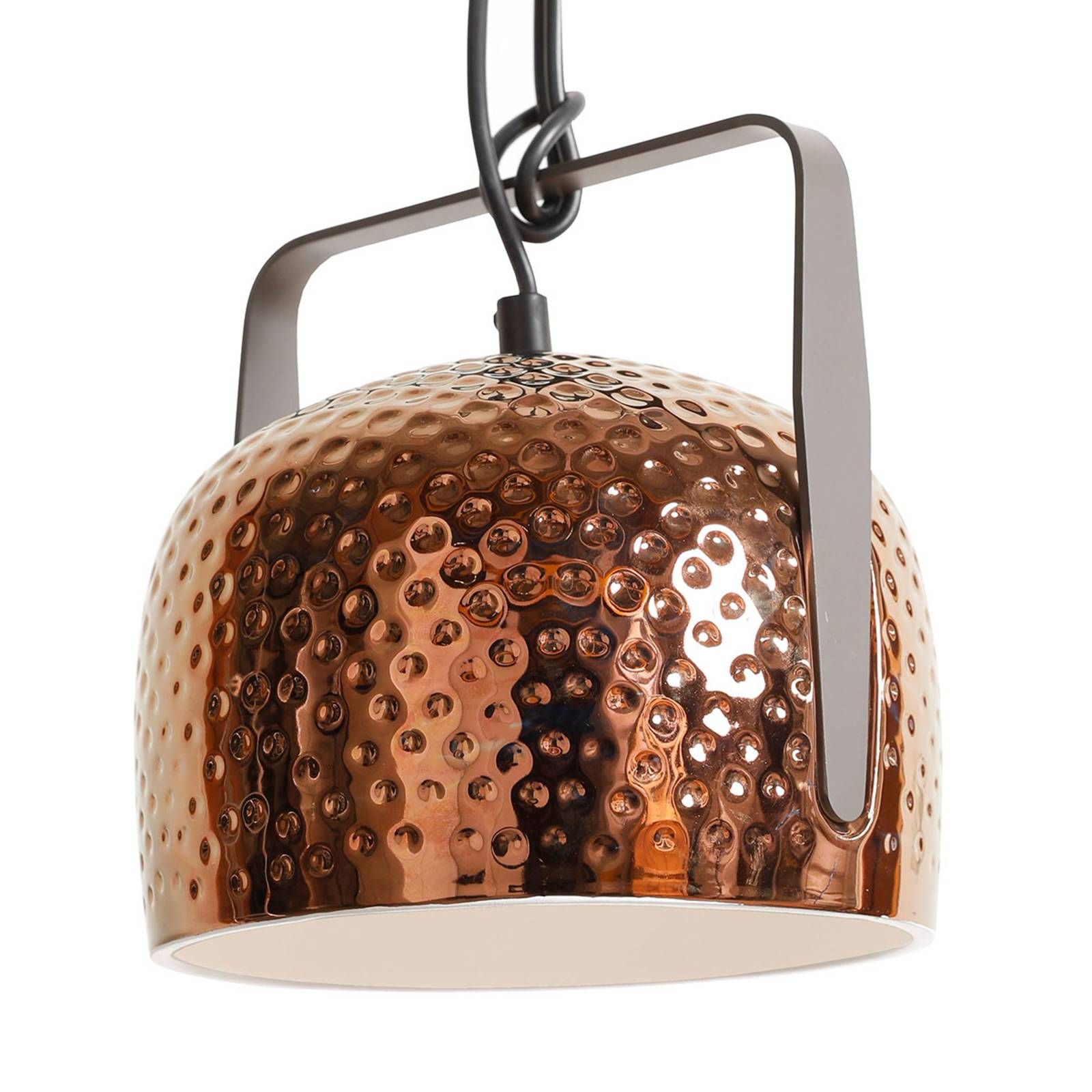 Karman Bag – bronzová závesná lampa, 32 cm, Obývacia izba / jedáleň, keramika, kov, E27, 77W, K: 32cm