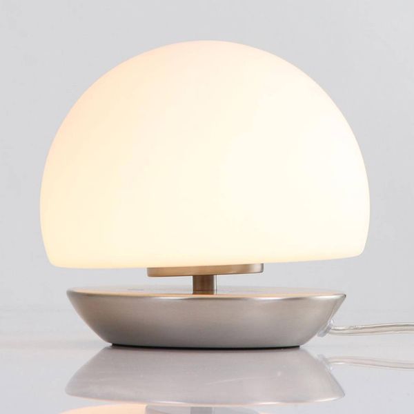 Steinhauer Podstavec brúsená oceľ stolná LED lampa Ancilla, Obývacia izba / jedáleň, kov, sklo, G9, 5W