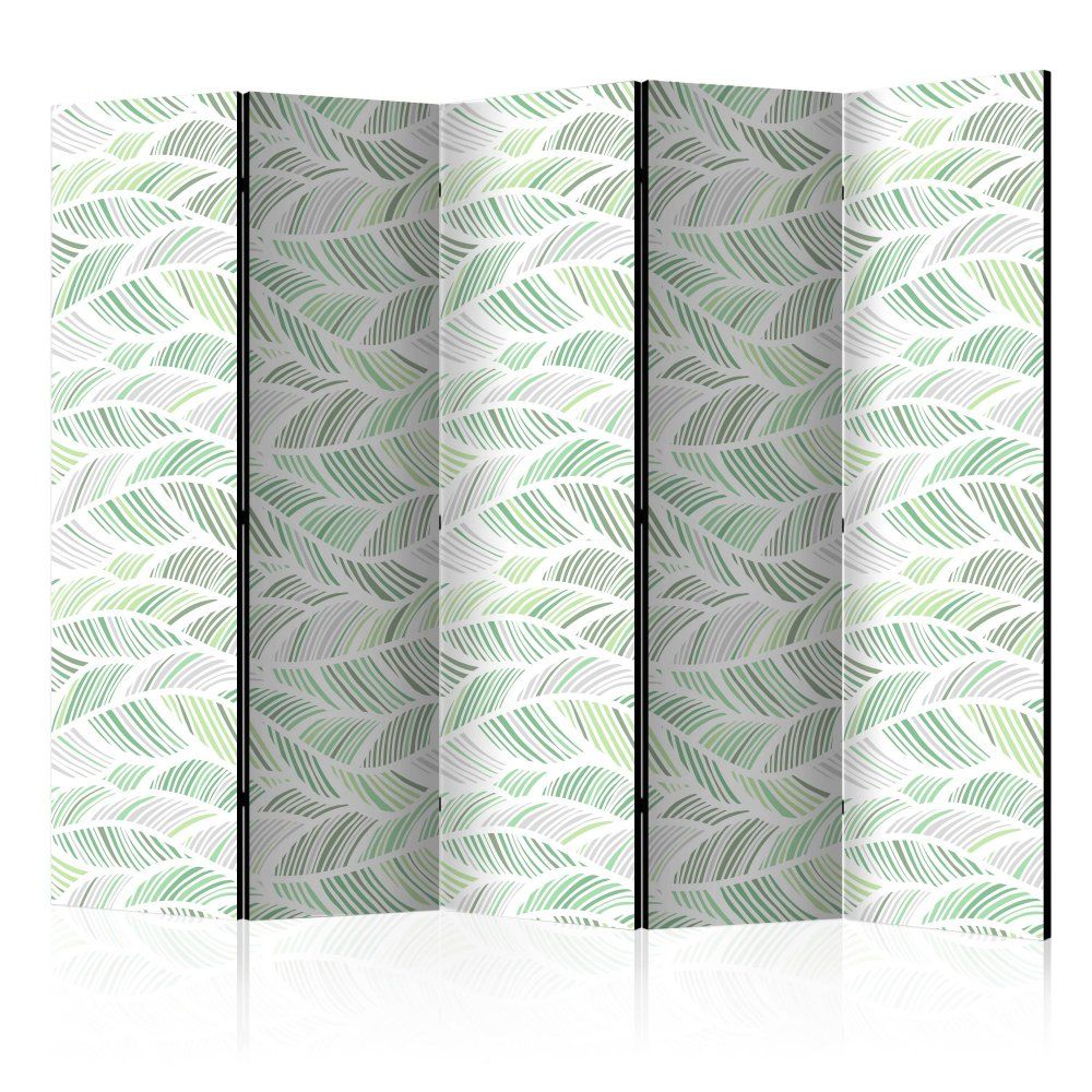 Paraván Green Waves Dekorhome 225x172 cm (5-dielny)