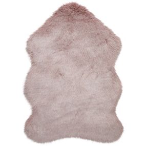 Flair Rugs koberce Kusový koberec Freja Faux Fur Copenhagen Blush Pink - 60x90 tvar kožušiny cm