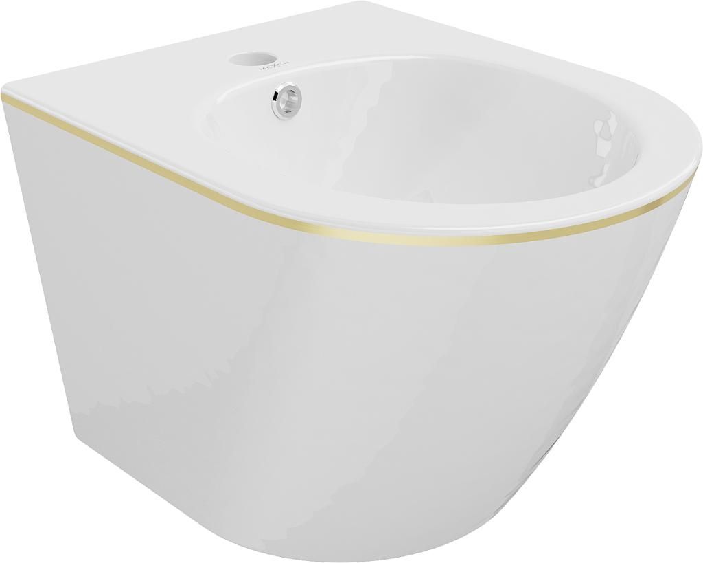 MEXEN - Lena bidet závesný, biela/zlatá linka 35224805