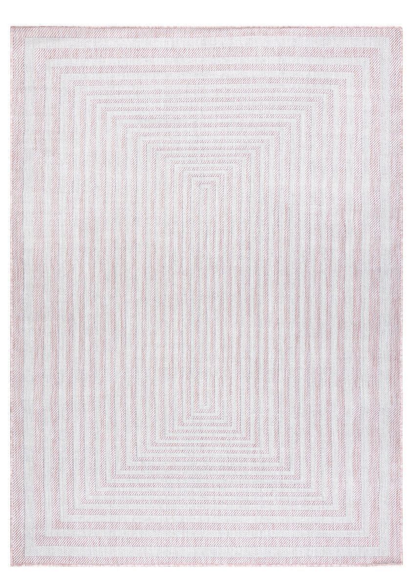 Dywany Łuszczów Kusový koberec Sion Sisal Labirinth 22376 pink/ecru – na von aj na doma - 200x290 cm