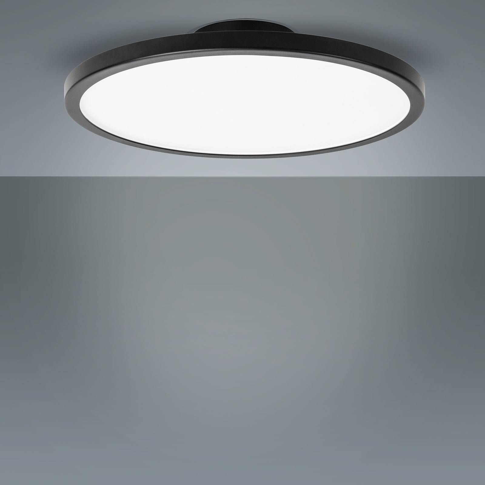 LIGHTME stropné LED svetlo Aqua Ø 30, 2cm čierna, Kúpeľňa, plast, hliník, GX53, 24W, K: 6.1cm