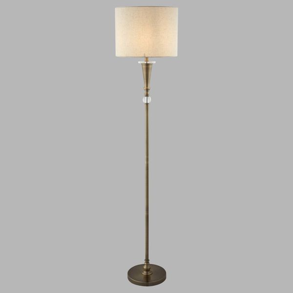 Searchlight Stojaca lampa Oscar s tienidlom vo vzhľade plátna, Obývacia izba / jedáleň, konštrukčná oceľ, plast, akryl, E27, 60W, K: 165cm