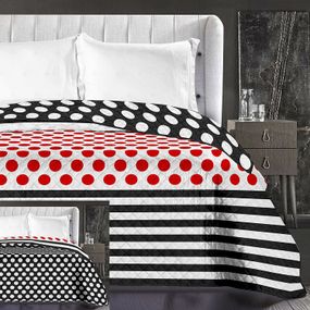 DomTextilu Biela vzorovaná obojstranná prikrývka na posteľ Šírka: 170 cm | Dĺžka: 210 cm 7990-21801