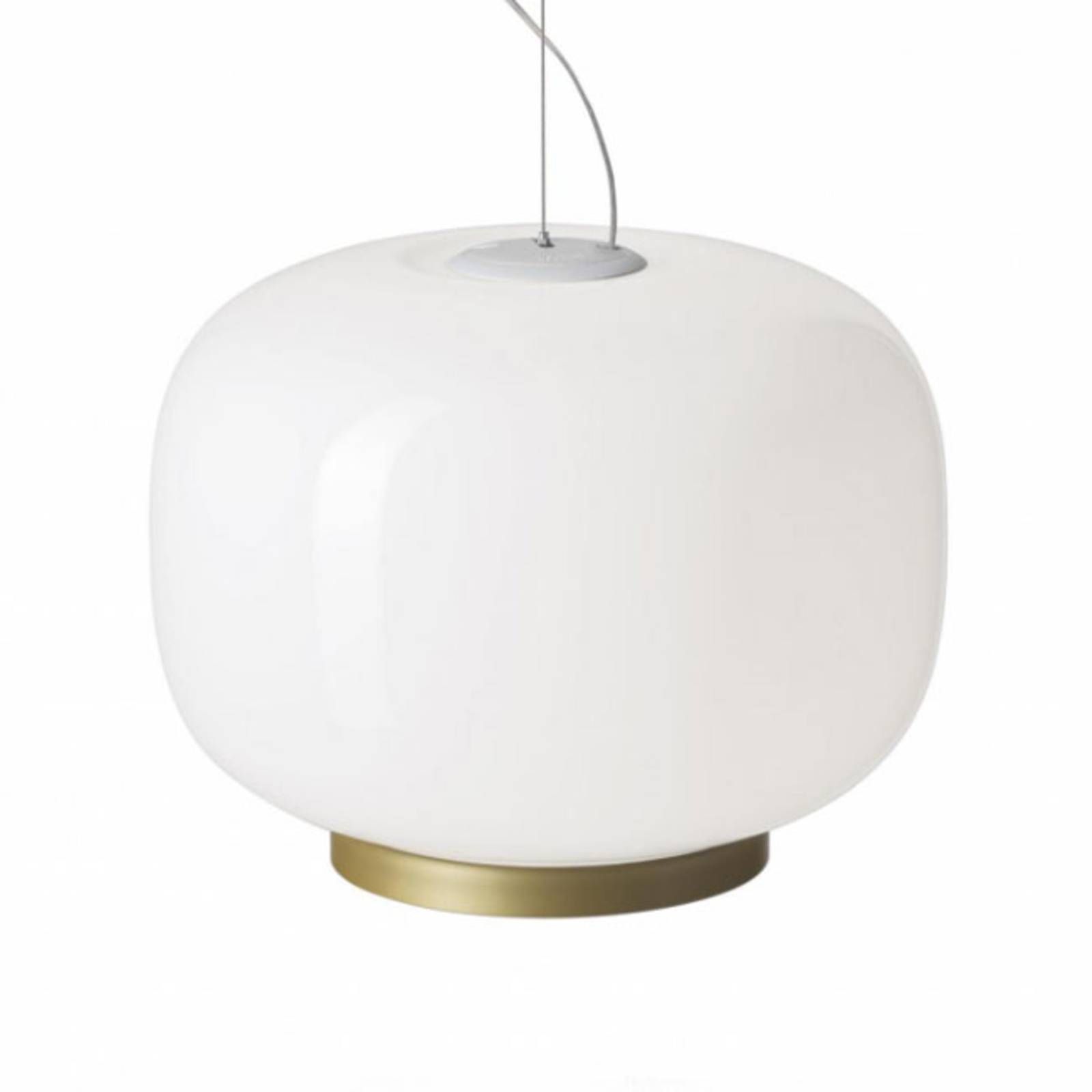 Foscarini Chouchin Reverse 1 LED Au/biela stmieva, Kuchyňa, fúkané sklo, 24W, K: 31cm