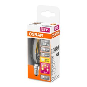 OSRAM Classic B LED žiarovka 4W 827 stmievač 3, E14, 4W, Energialuokka: E, P: 9.7 cm