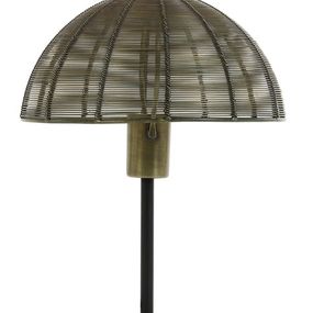 Bronzová antik kovová lampa Klobu -  Ø25*33cm / E27