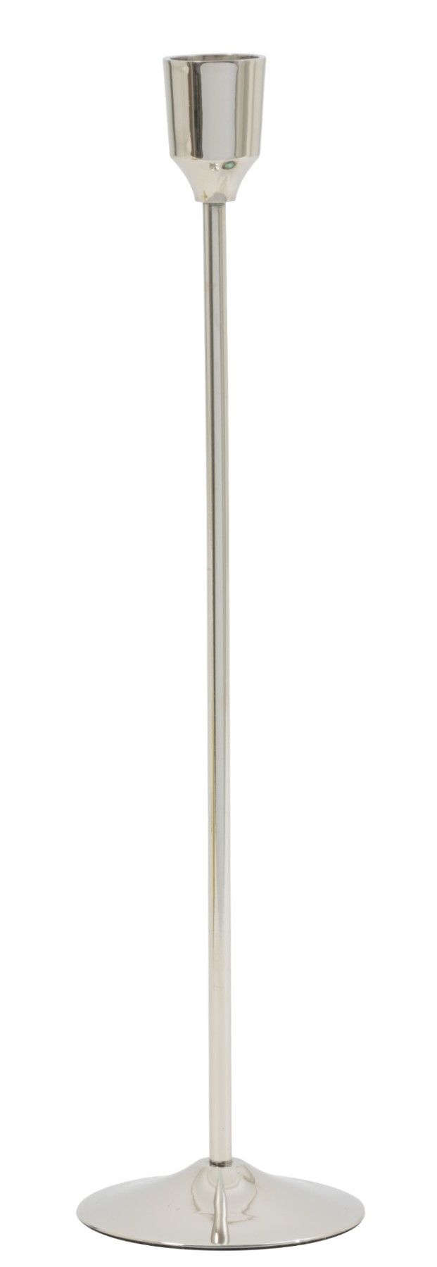 Stojan na sviečku SERLA nickel Ø7,5x30,5 cm