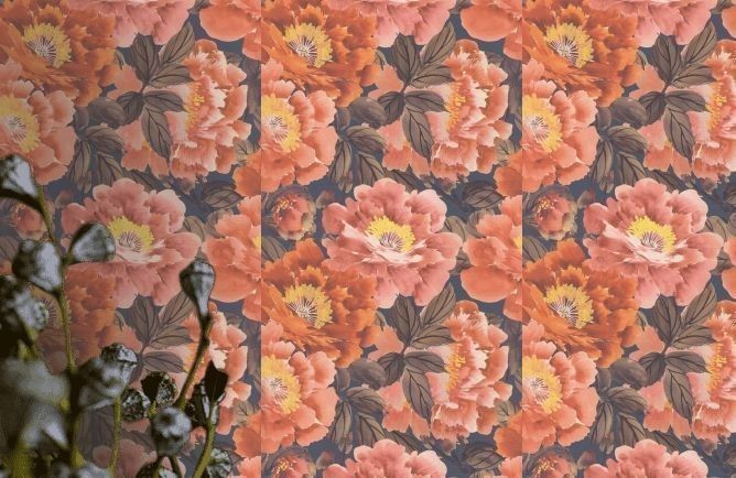 408348 Rasch orientálná látková vliesová tapeta na stenu Kimono 2023 kvetinová, veľkosť 10,05 m x 53 cm