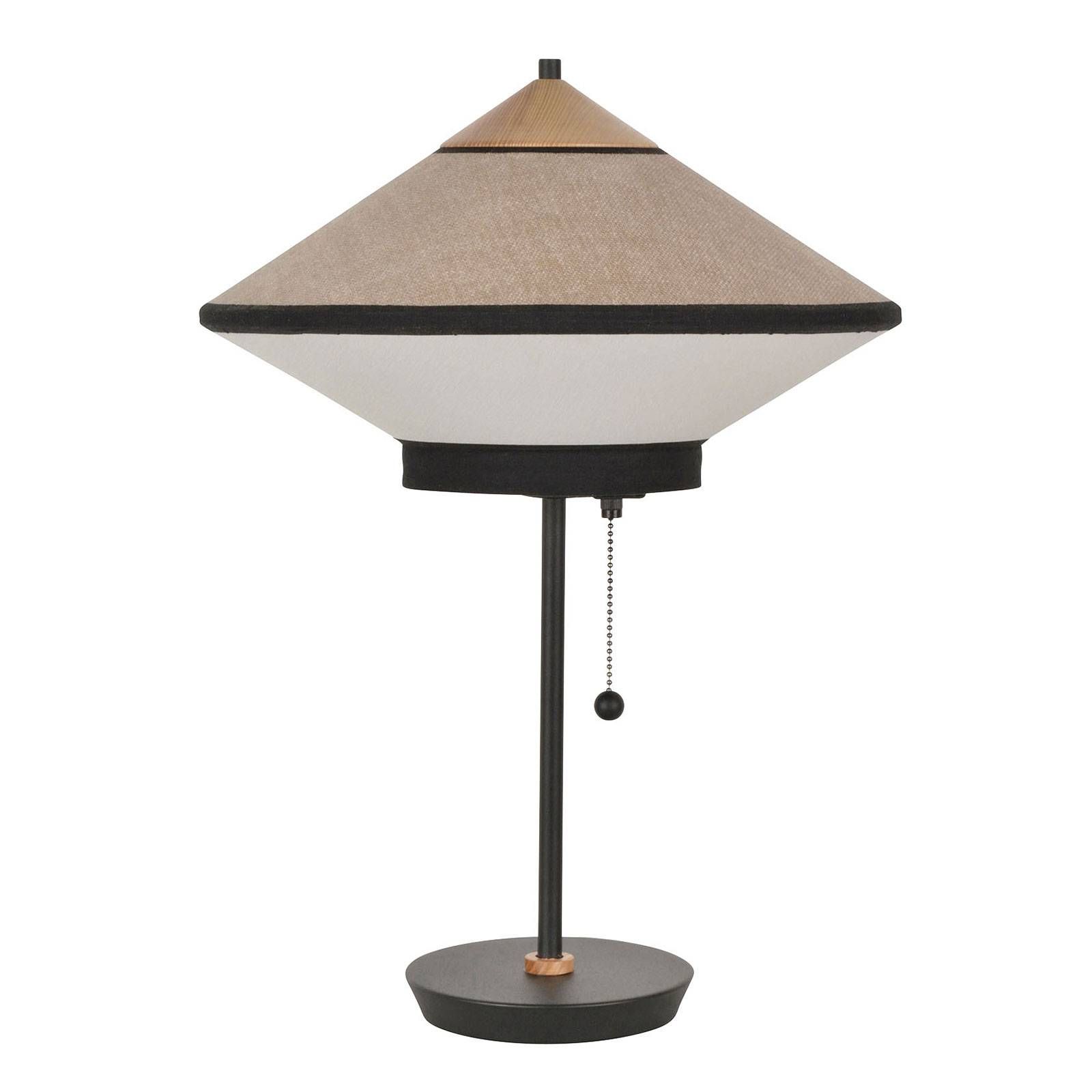 Forestier Cymbal S stolná lampa, prírodná, Obývacia izba / jedáleň, kov, zamat, ľan, E14, 40W, K: 48cm