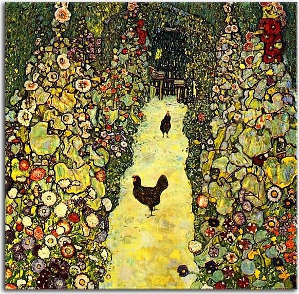 Garden with Roosters Obraz Gustav Klimt zs16769