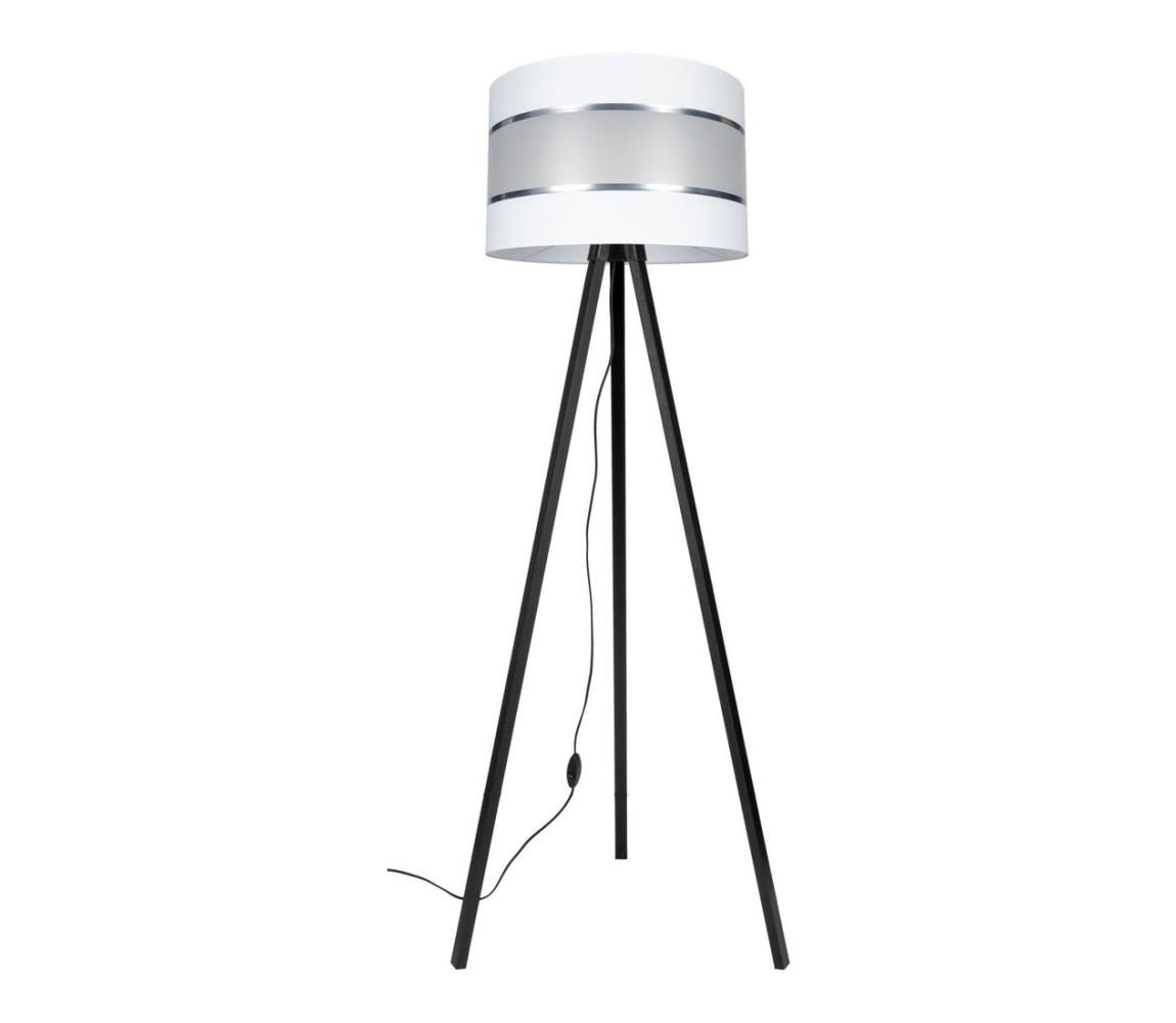 Stojacia lampa CORAL 1xE27/60W/230V čierna/biela/chróm