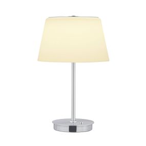 BANKAMP Conus stolová LED lampa, nikel, Obývacia izba / jedáleň, hliník, sklo, 18W, K: 34.5cm