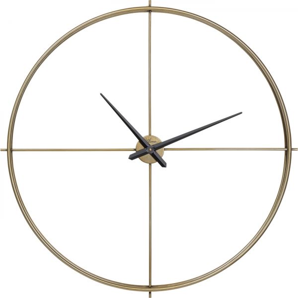 KARE Design Nástěnné hodiny Simple Pure - mosazné, Ø95cm