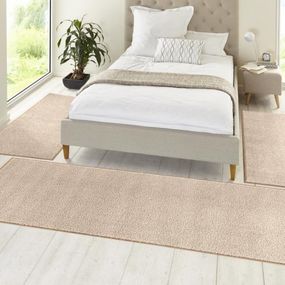 Hanse Home Collection koberce Kobercová sada Pure 102662 Taupe / Creme - 3 diely: 70x140 cm (2x), 70x240 cm (1x) cm