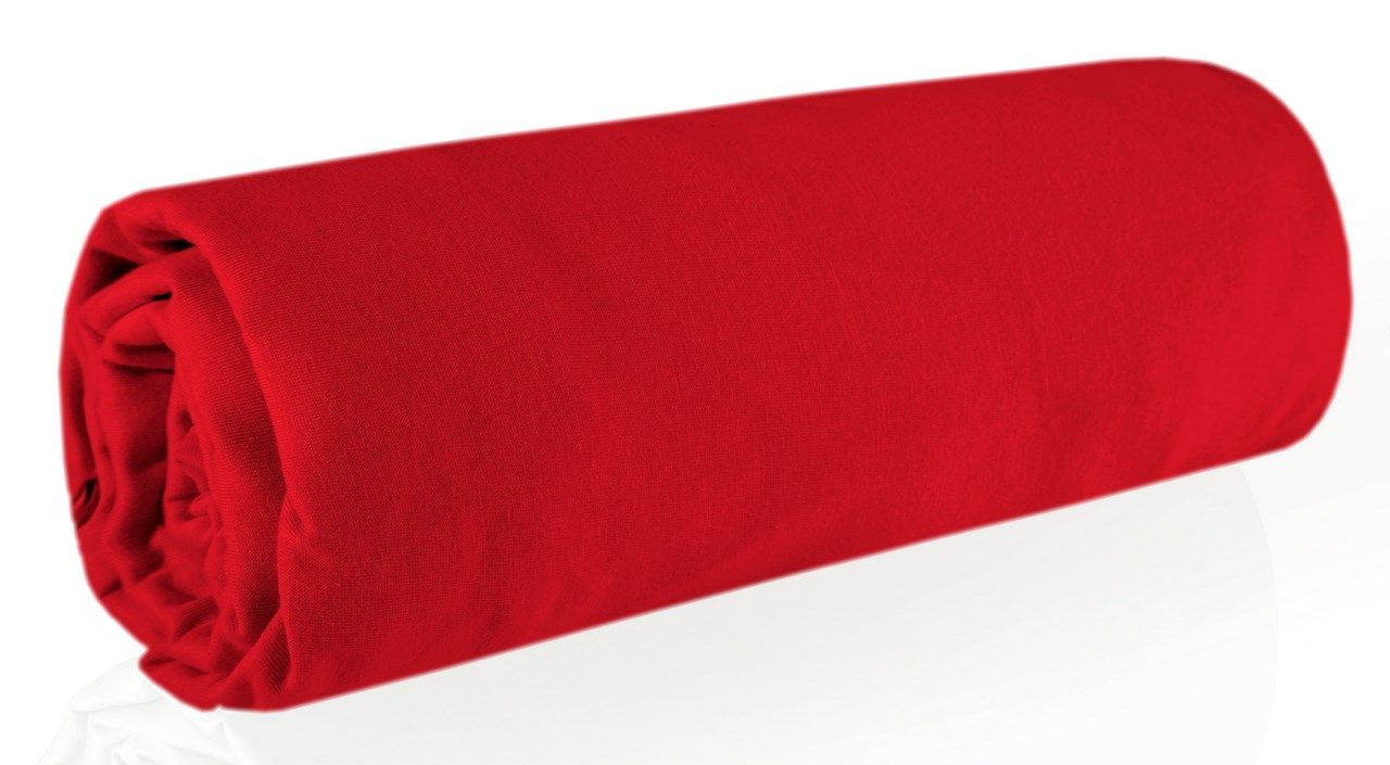 Posteľná plachta 200x140 cm Jersey (červená)