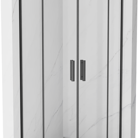 Sprchovací kút polkruhový MEXEN RIO čierny 70x70 cm