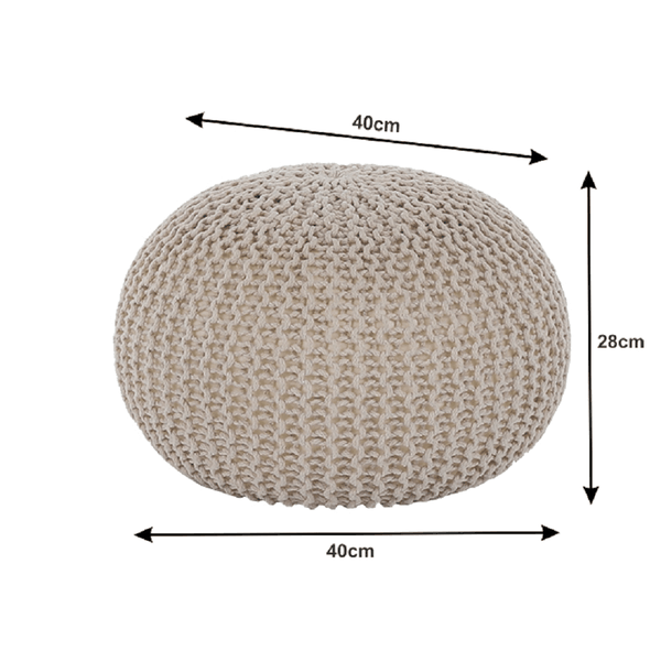 Taburet, bavlna smotanovobéžová, TAMAN TYP 2