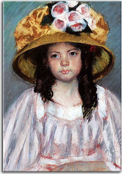 Girl In Large Hat Mary Cassatt Obraz zs17636
