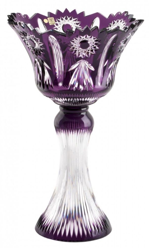 Krištáľová váza Sweet, farba fialová, výška 455 mm