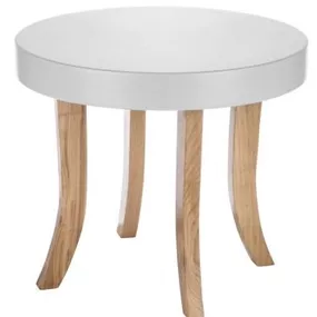 Luxusný biely stolík okrúhly