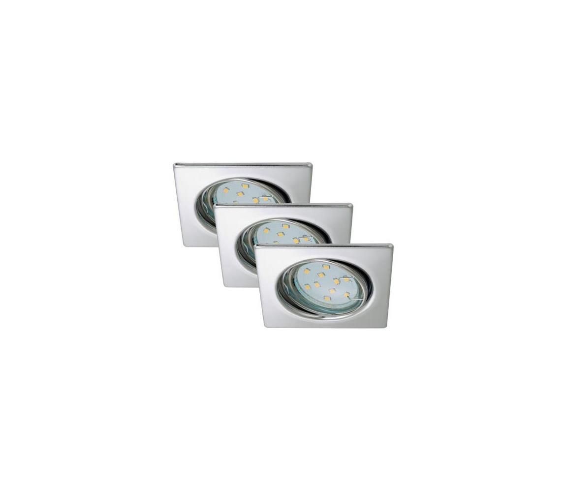 Briloner 7230-038 - SADA 3x LED Kúpeľňové podhľadové svietidlo 1xGU10/3W/230V