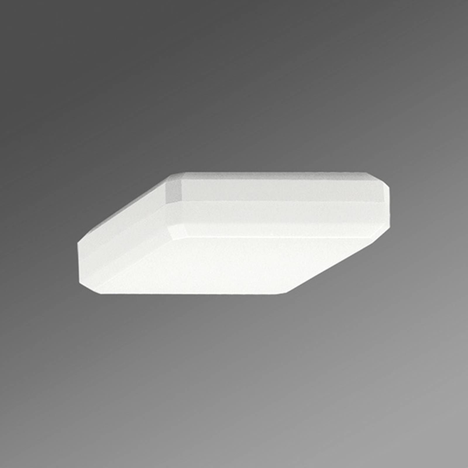 Regiolux Štvorcové stropné WQL difuzér opál teplá biela, Chodba, plast, 13W, P: 30 cm, L: 30 cm, K: 8.3cm