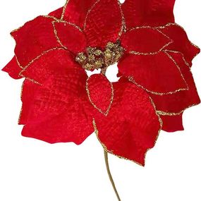 Kvet MagicHome Vianoce, Poinssetia, červená, stonka, veľkosť kvetu: 35 cm