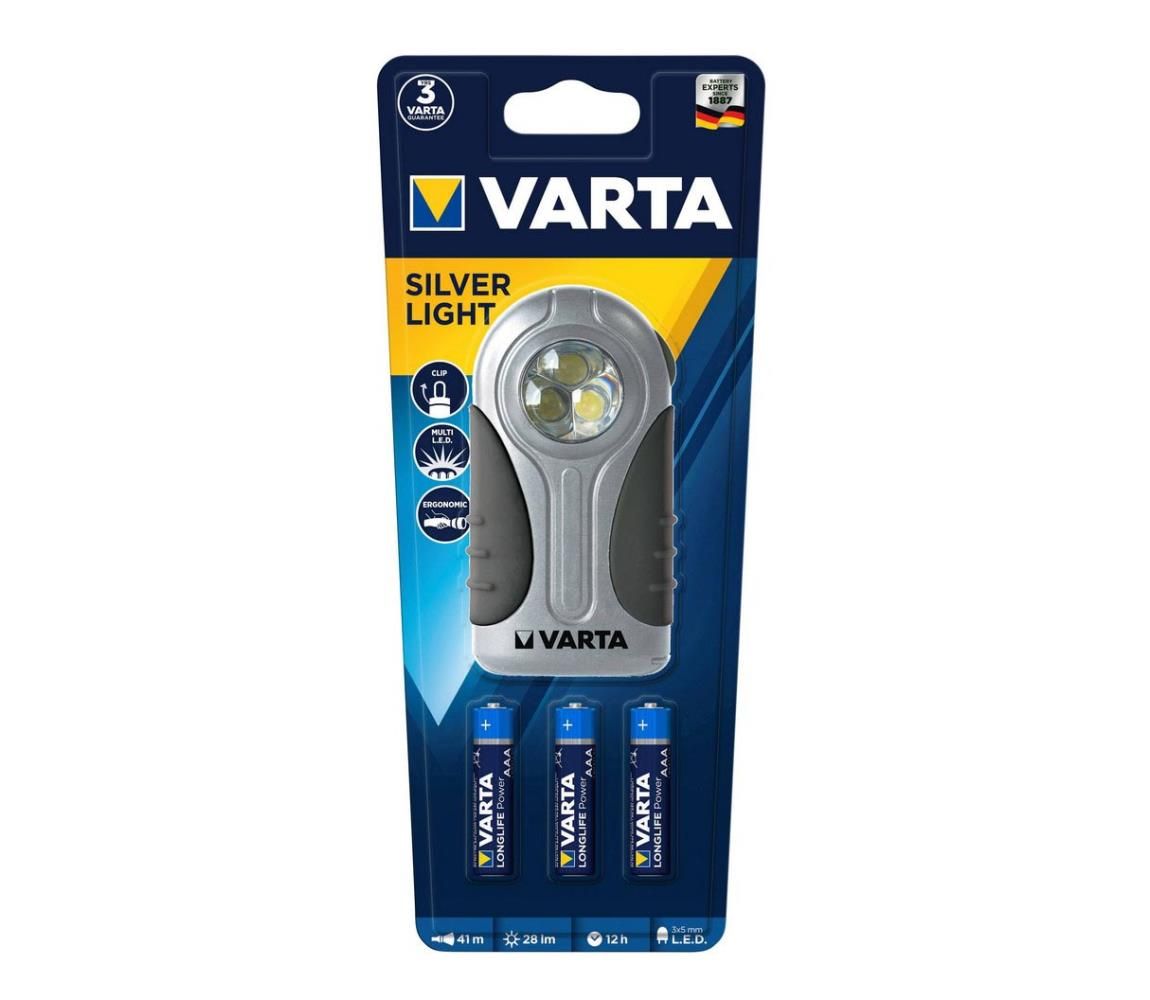 Varta 16647101421 - LED Ručná baterka SILVER LIGHT LED/3xAAA