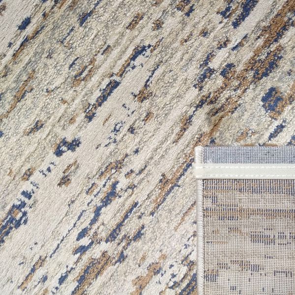 DomTextilu Dizajnový koberec s melírovaním hnedej béžovej a modrej farby 64398-238404