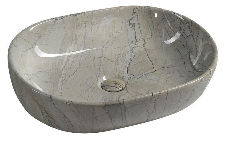 SAPHO - DALMA keramické umývadlo na dosku 59x42 cm, grigio MM413