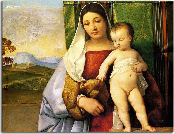 Tizian obraz - The Gipsy Madonna zs18339