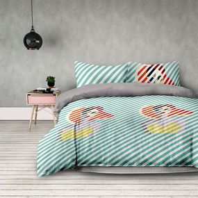 DomTextilu Retro posteľné obliečky v zelenej farbe Šírka: 140 cm | Dĺžka: 200 cm Zelená 140x200 cm 14360-41801