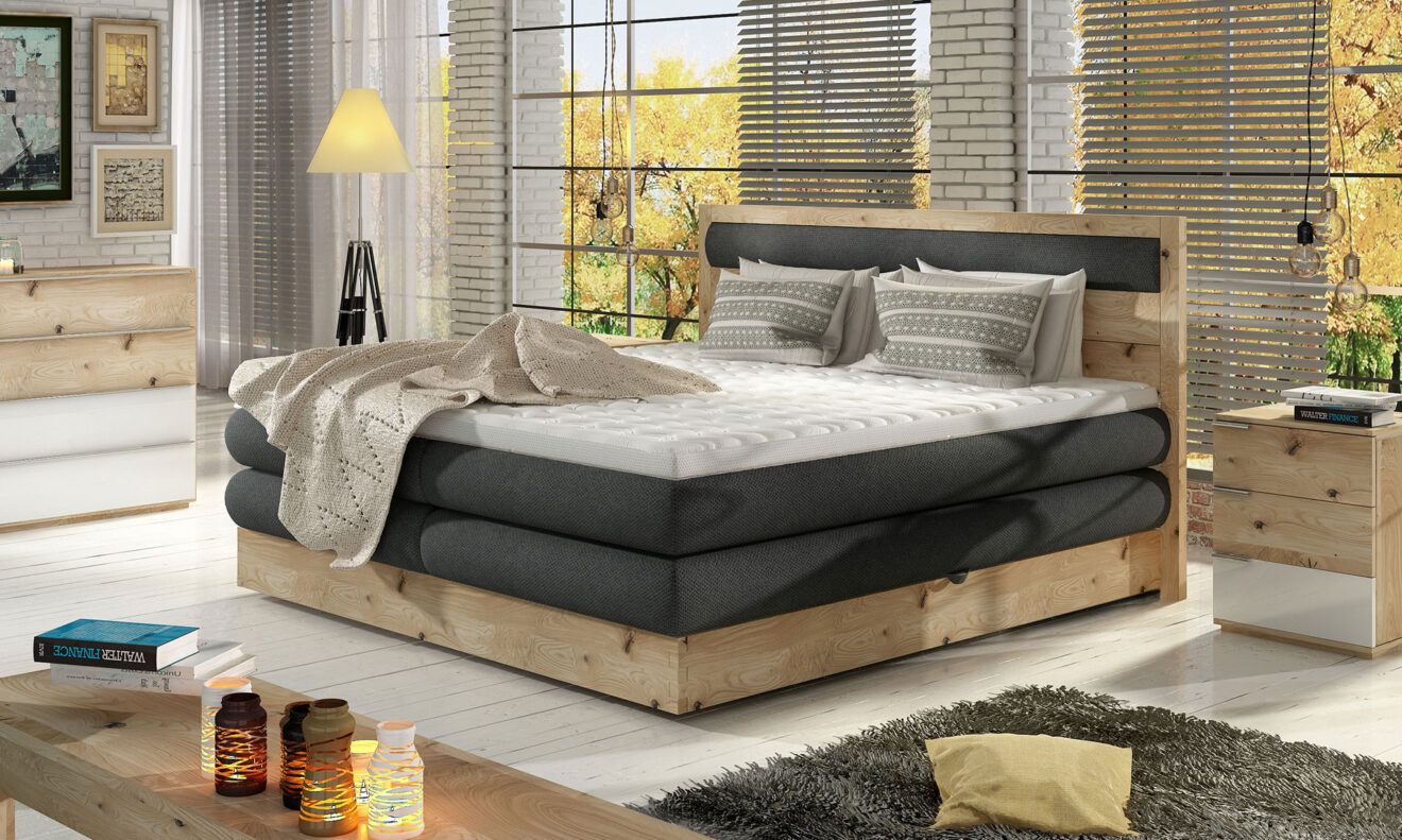 Boxspring posteľ massiv wood LISA