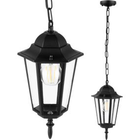 Vonkajšie závesné záhradné svietidlo E27 LANTERN Black BELLIS LUMILED