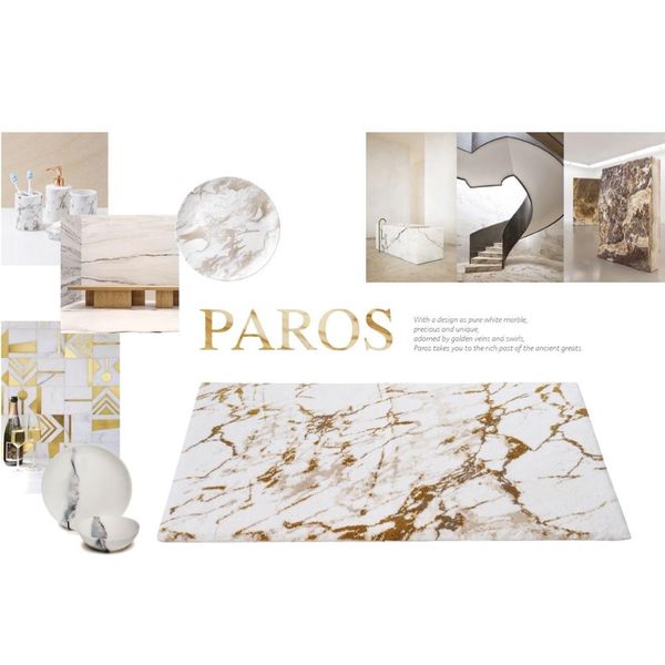 Abyss & Habidecor Luxusní bílo zlatá koupelnová předložka PAROS