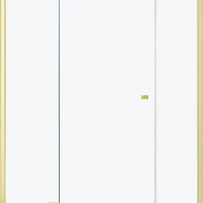 MEXEN/S - ROMA sprchovací kút 110x80 cm, transparent, zlatá 854-110-080-50-00