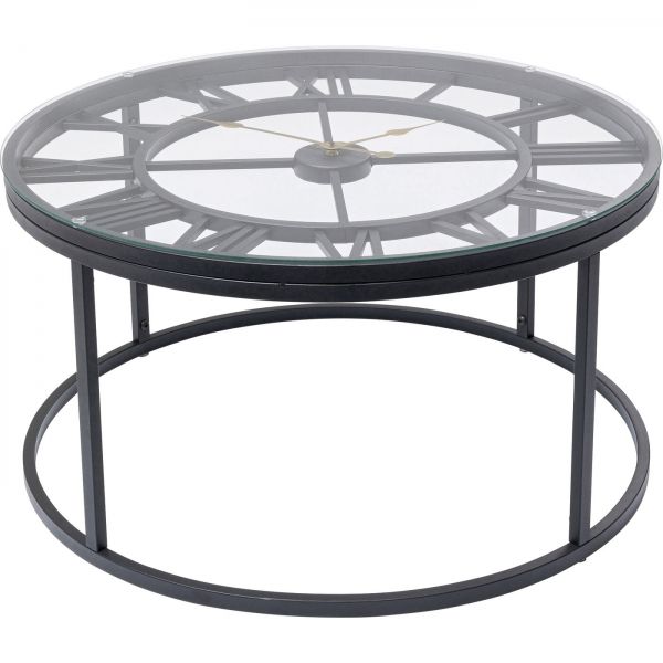 KARE Design Odkládací stolek Roman - černý, Ø76cm