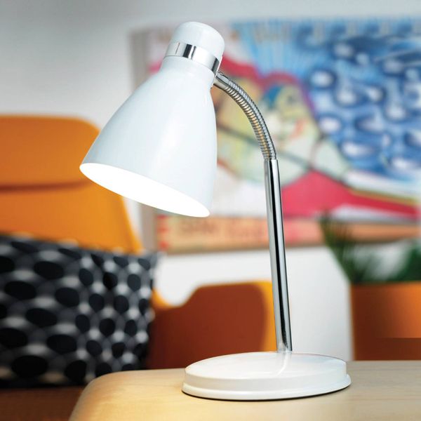Nordlux Moderná stolová lampa CYCLONE biela, Obývacia izba / jedáleň, kov, E14, 15W, L: 10.5 cm, K: 33cm