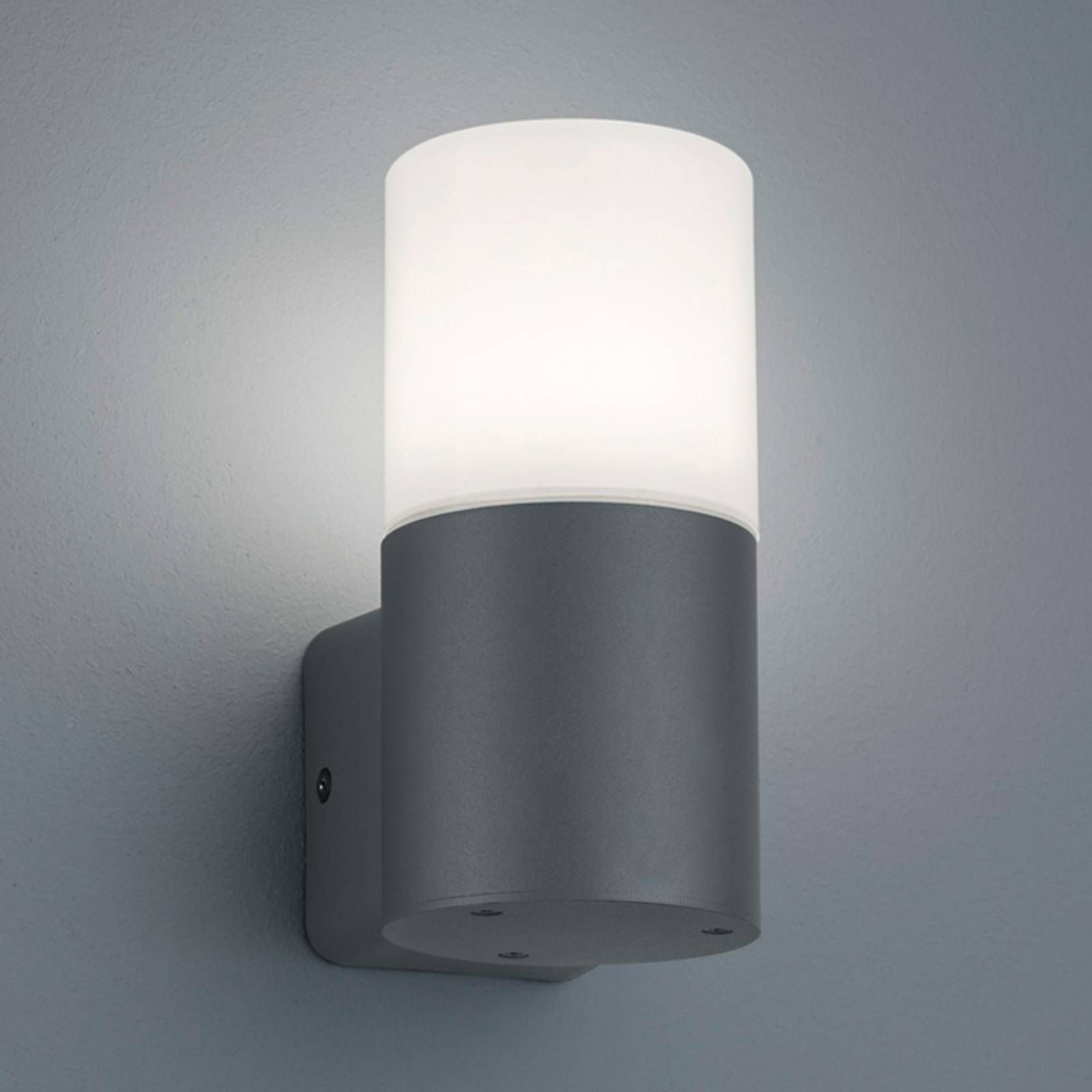 Trio Lighting Vonkajšie nástenné svietidlo Hoosic 1-pl. antracit, odliatok hliníkovej zliatiny, plast, E27, 28W, L: 8.5 cm, K: 17.5cm