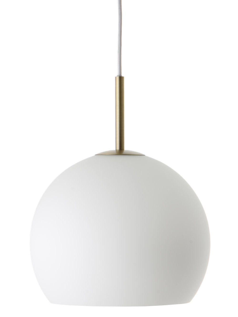 FRANDSEN - Závesná lampa Ball Glass, 25 cm, matná biela