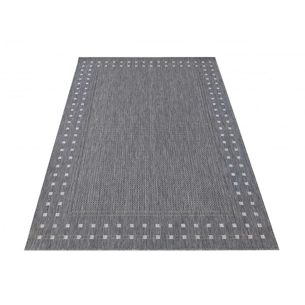 DomTextilu Luxusný obojstranný sivý koberec s ozdobným okrajom 45438-215287