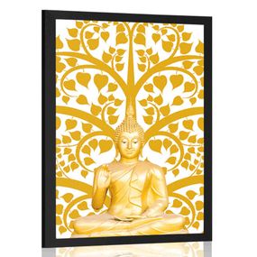 Plagát Budha so stromom života - 40x60 black