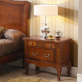 Estila Luxusný rustikálny nočný stolík CASTILLA z masívu
