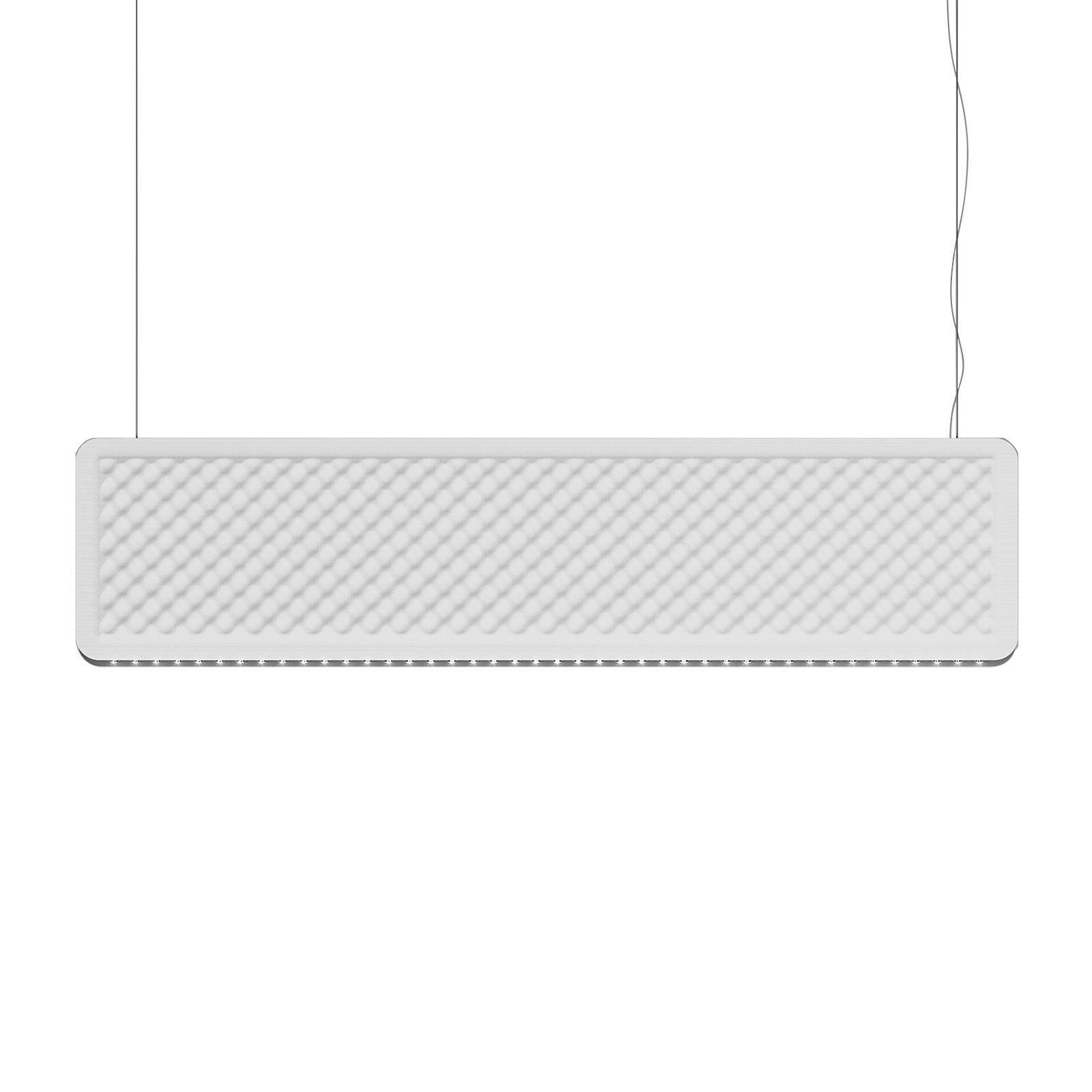 Artemide Eggboard Baffle Up/Down 160cm 3000K biele, Pracovňa / Kancelária, recyklovaný polyester, 61W, P: 159.5 cm, L: 8.5 cm, K: 36cm