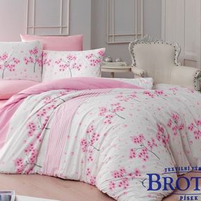 Brotex bavlnené obliečky Viola Pink 200x220/2x70x90cm